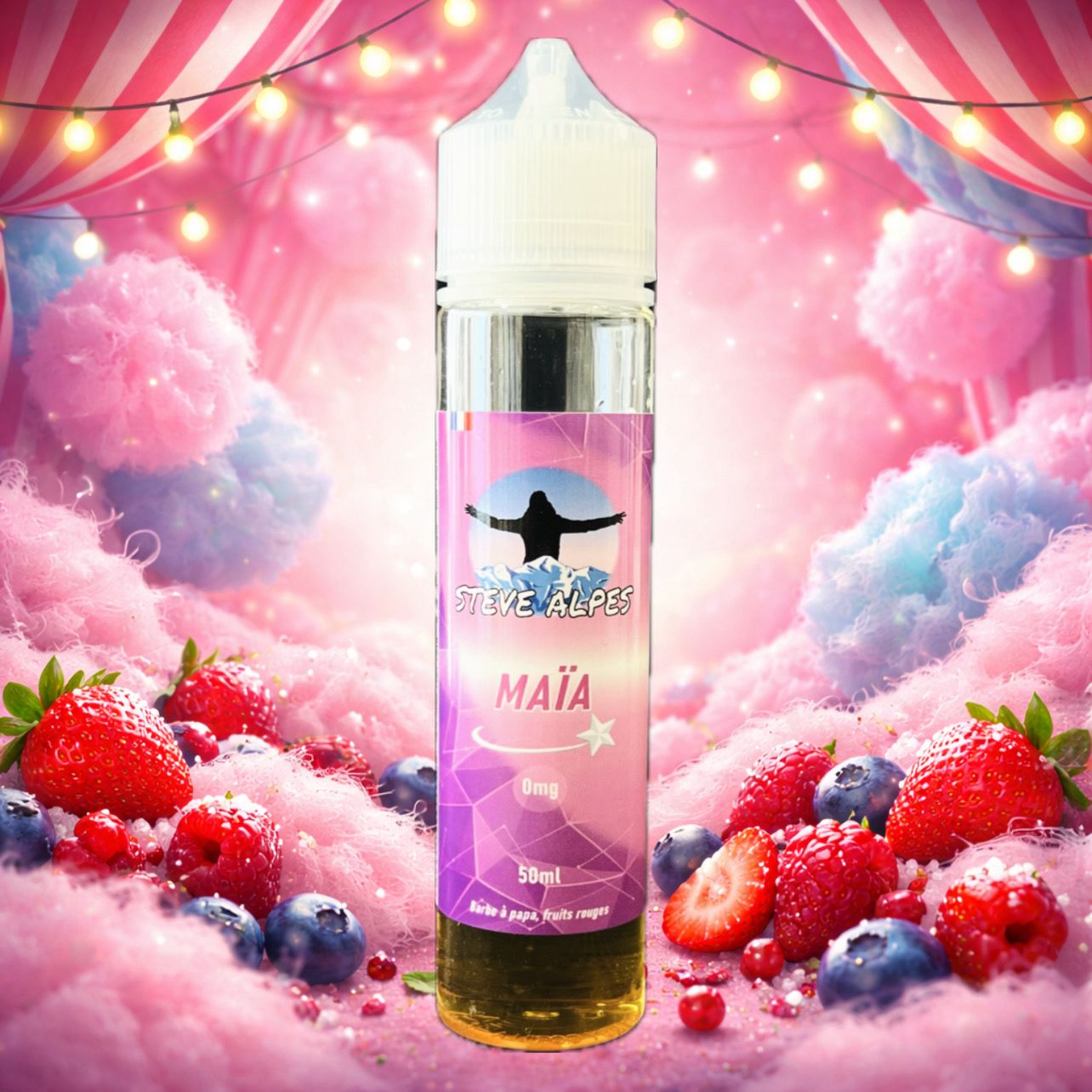 MAÏA - BARBE A PAPA FRUITS ROUGES 50ML